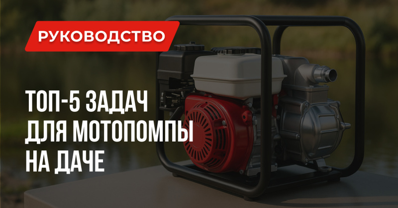 ТОП-5 задач, которые решает мотопомпа на даче ТОП-5 задач, которые решает мотопомпа на даче