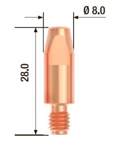 FUBAG Контактный наконечник M6х28 мм ECU D=1.0 мм (10 шт.) в Нижнем Новгороде фото