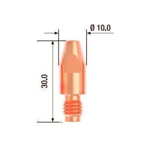 FUBAG Контактный наконечник M8х30 мм ECU D=0.9 мм (25 шт.) в Нижнем Новгороде фото