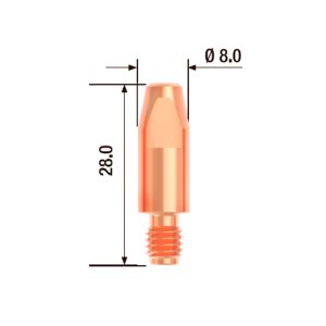 FUBAG Контактный наконечник M6х28 мм ECU D=0.9 мм (25 шт.) в Нижнем Новгороде фото