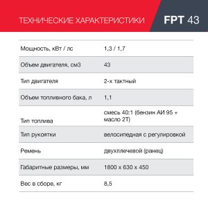 Бензиновый триммер FUBAG FPT 43 в Нижнем Новгороде фото