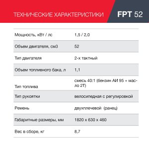 Бензиновый триммер FUBAG FPT 52 в Нижнем Новгороде фото