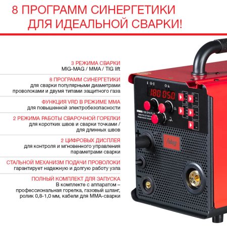 FUBAG Сварочный полуавтомат IRMIG 188 SYN PLUS c горелкой FB 250 3 м в Нижнем Новгороде фото