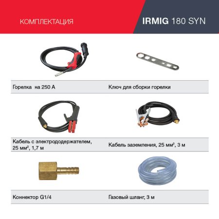 FUBAG Сварочный полуавтомат IRMIG 180 SYN с горелкой 250 А 3 м в комплекте в Нижнем Новгороде фото