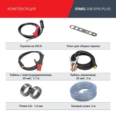 FUBAG Сварочный полуавтомат IRMIG 208 SYN PLUS c горелкой FB 250 3m в Нижнем Новгороде фото