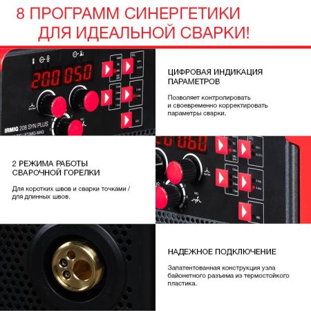 FUBAG Сварочный полуавтомат IRMIG 208 SYN PLUS c горелкой FB 250 3m в Нижнем Новгороде фото