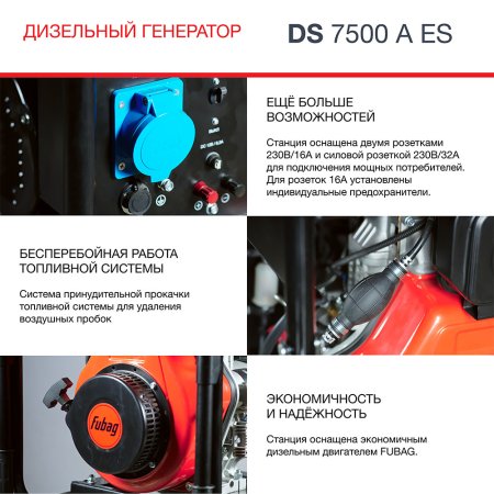 FUBAG Дизельный генератор с электростартером и коннектором автоматики DS 7500 A ES в Нижнем Новгороде фото