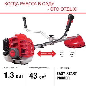FUBAG Бензиновый триммер FPT 43 + Триммерная леска  сечение витой квадрат L 130 м * 2.4 мм в ПОДАРОК в Нижнем Новгороде фото